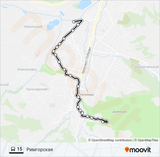 15 Bus Line Map
