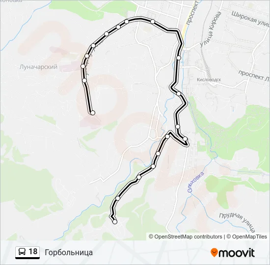 18 Bus Line Map
