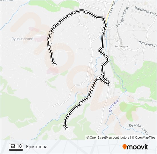 18 Bus Line Map