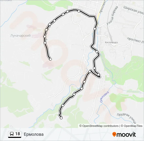 18 Bus Line Map