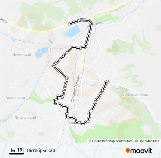 19 Bus Line Map