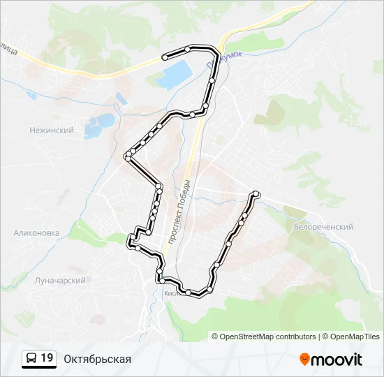 19 Bus Line Map