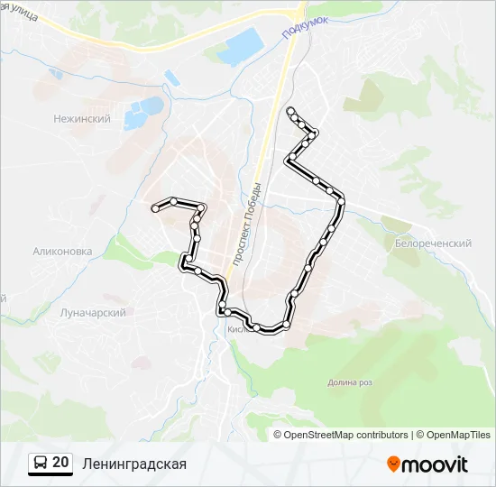 20 Bus Line Map