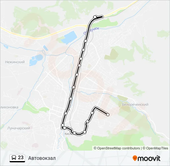 23 Bus Line Map