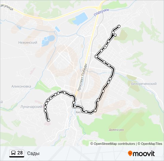 28 Bus Line Map