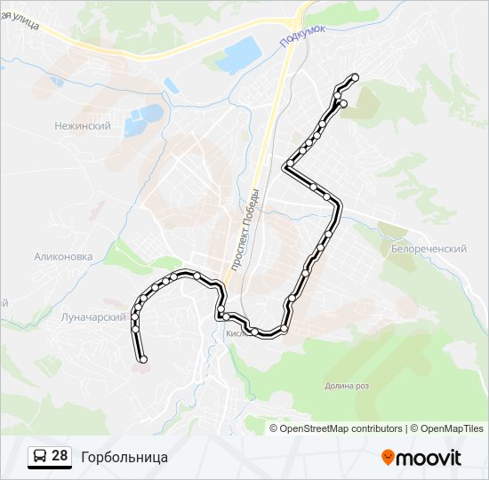 28 Bus Line Map