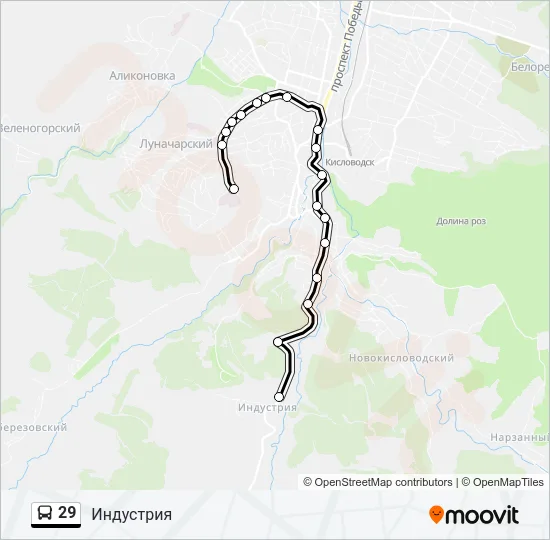 29 Bus Line Map