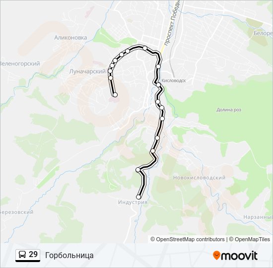 Маршрут 29 автобуса москва