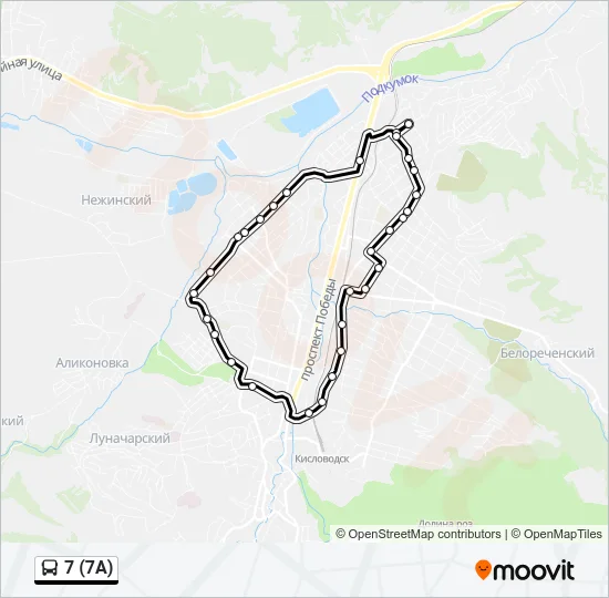 7 (7А) Bus Line Map