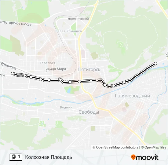 1 Light Rail Line Map