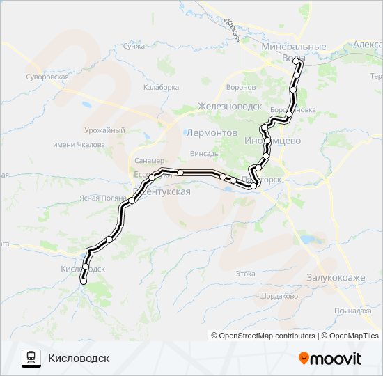 Киров кисловодск маршрут на карте