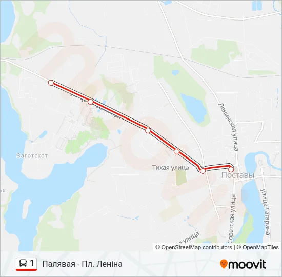 Автобус 1: карта маршрута