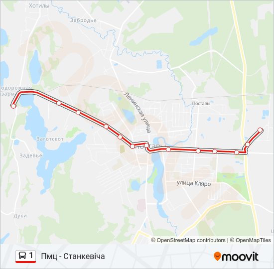 1 Bus Line Map