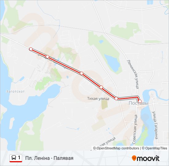 Автобус 1: карта маршрута
