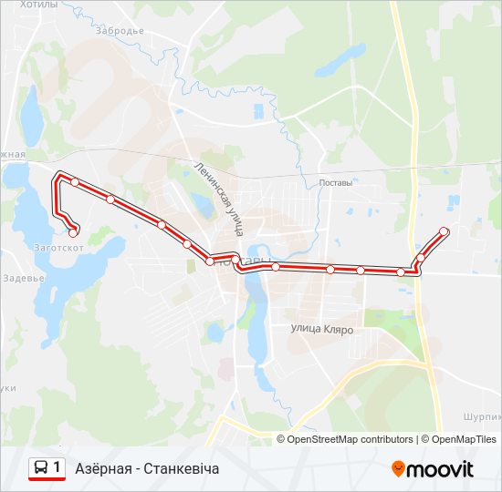 1 Bus Line Map