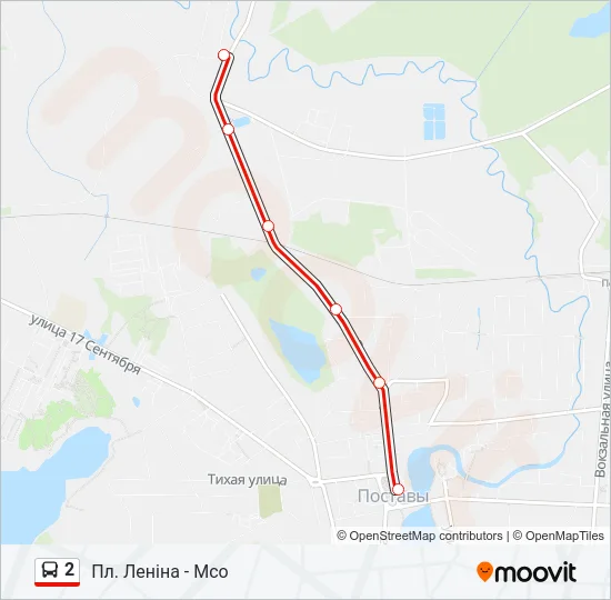 Автобус 2: карта маршрута