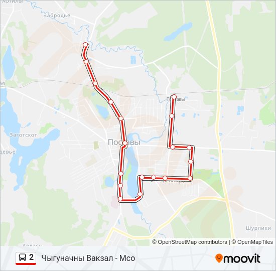 2 Bus Line Map