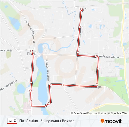 2 Bus Line Map