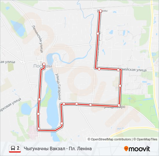 Автобус 2: карта маршрута