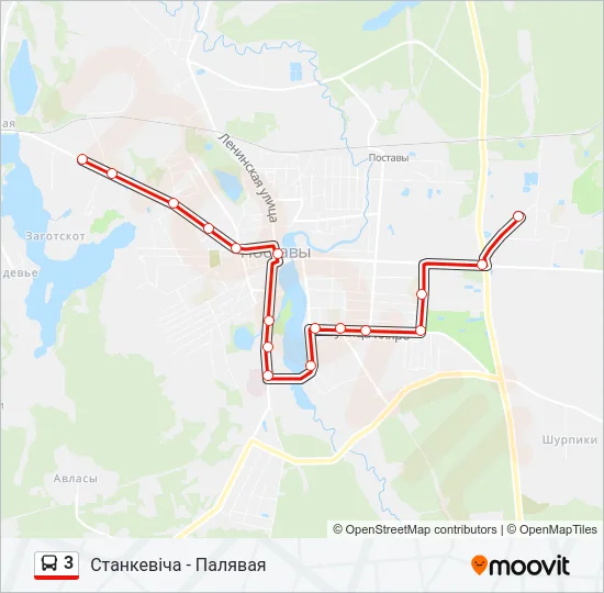 3 Bus Line Map