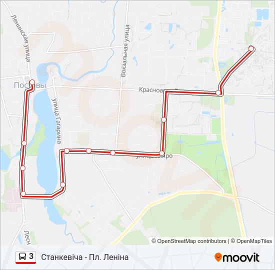 Автобус 3: карта маршрута