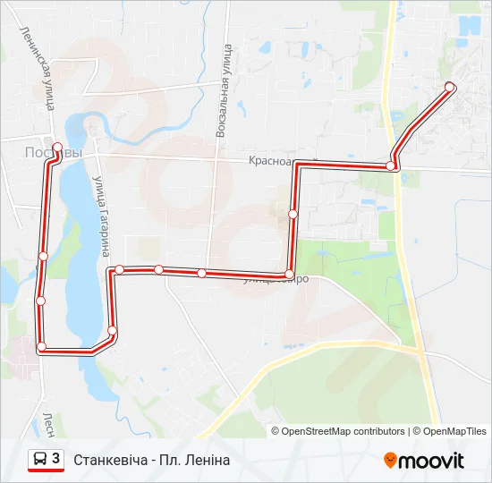 3 Bus Line Map