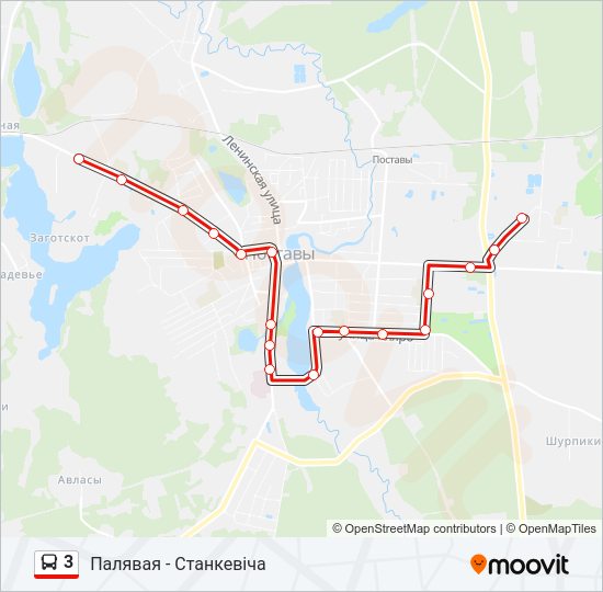 3 Bus Line Map