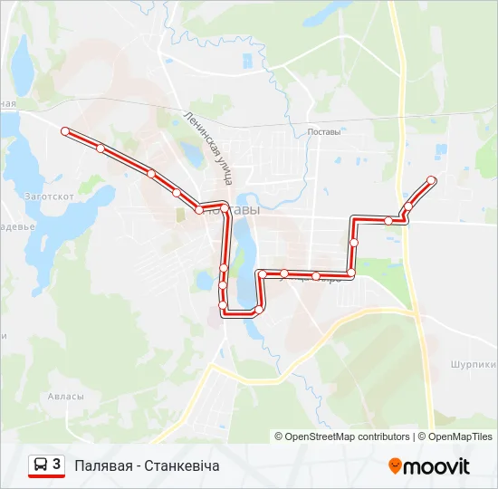 3 Bus Line Map