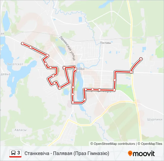 3 Bus Line Map