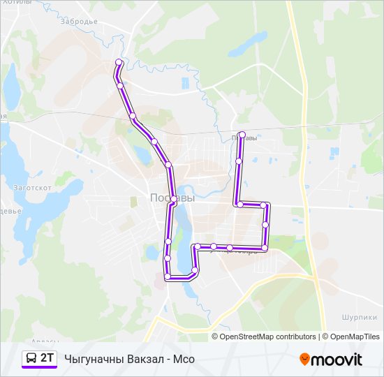 2Т Bus Line Map