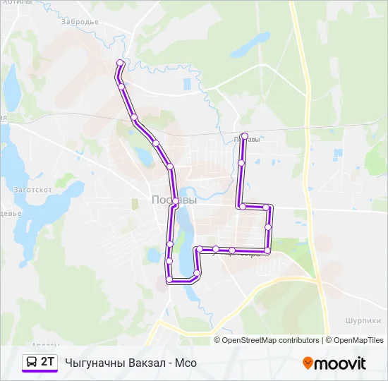 2Т Bus Line Map