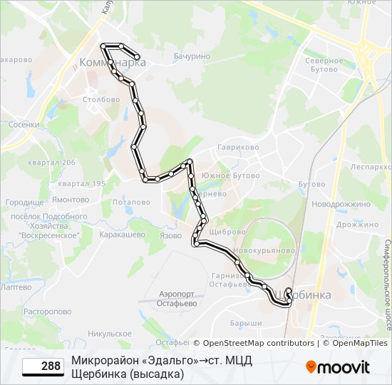 288 bus Line Map