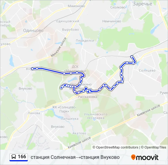 166 Bus Line Map
