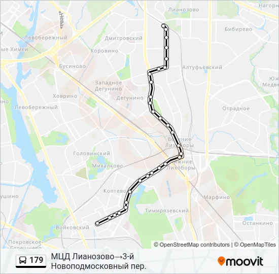 179 Bus Line Map