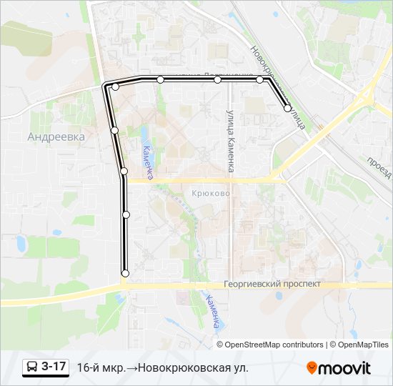 З-17 Bus Line Map