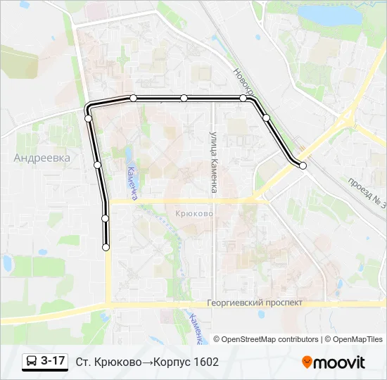З-17 Bus Line Map