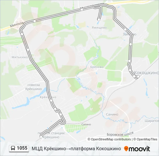 1055 Bus Line Map