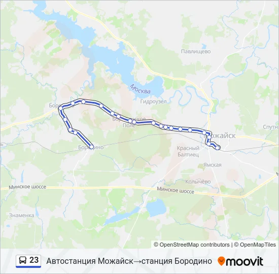 23 Bus Line Map