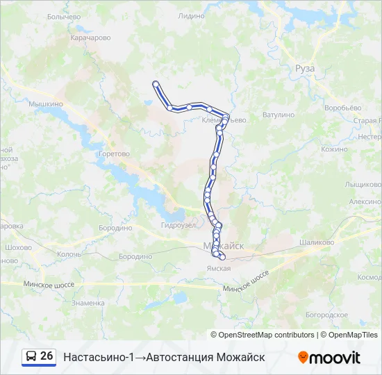 26 Bus Line Map