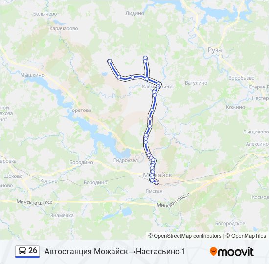 Москва можайск автобус