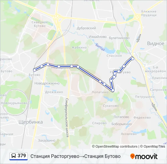 379 Bus Line Map