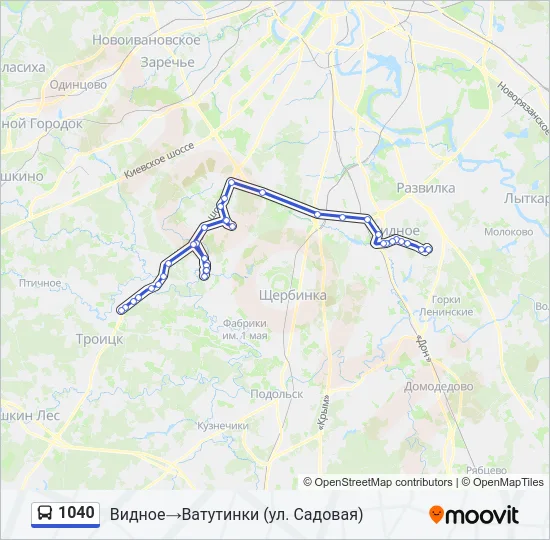 1040 Bus Line Map
