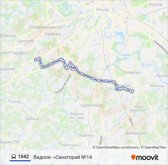 1042 Bus Line Map