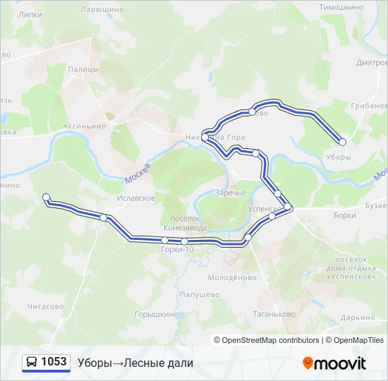 1053 Bus Line Map