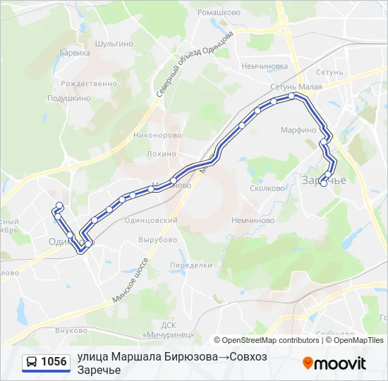 1056 Bus Line Map