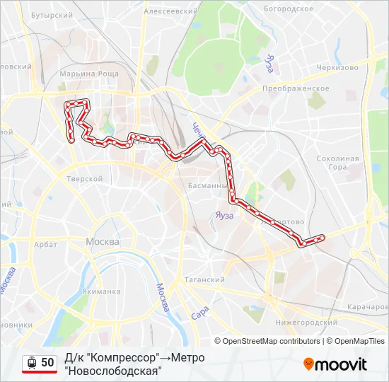50 Light Rail Line Map