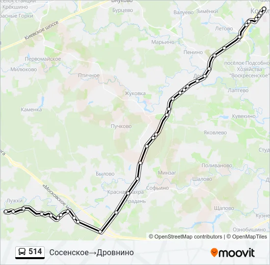 514 Bus Line Map
