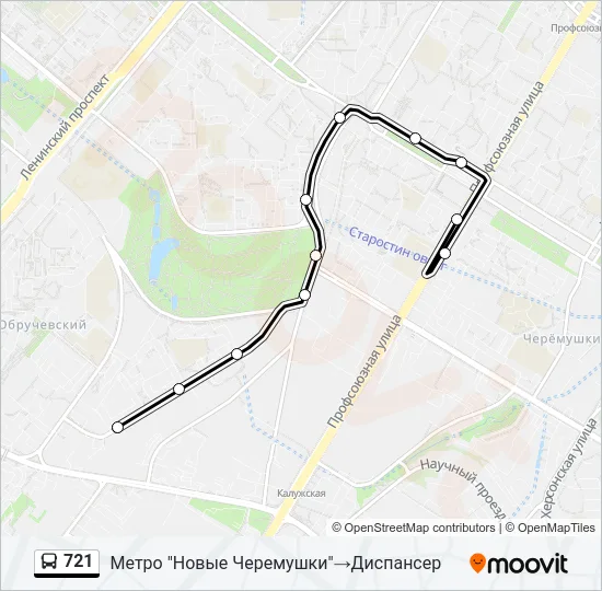 721 Bus Line Map