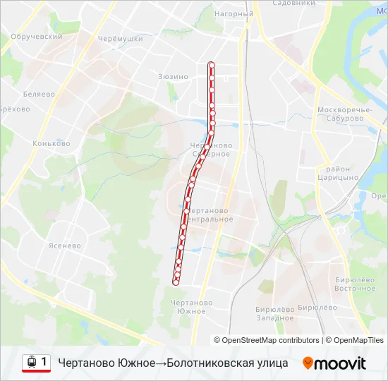 1 Light Rail Line Map