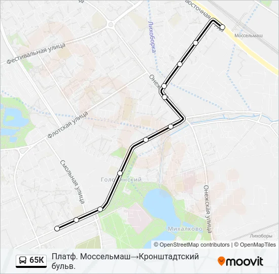 65К Bus Line Map